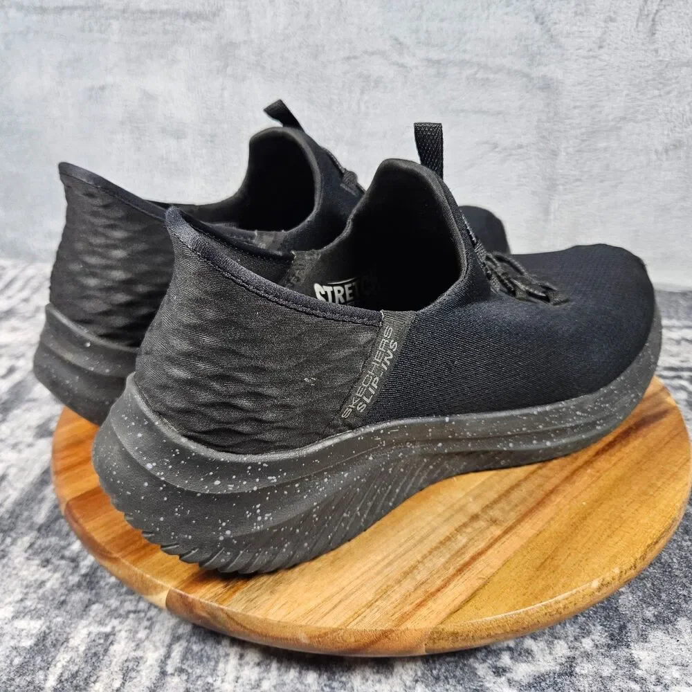 Skechers Mens Slip Ins Ultra Flex 3.0 232452W Black Slip On Shoes Size 12 Wide
